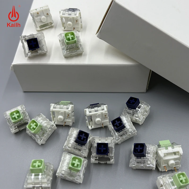 Kailh Box Jade Navy Tastatur Schalter Clicky Taktile Schalter Für DIY Mechanische Tastatur SMD MX 3Pin Switchs Anpassen Gamer PC Image