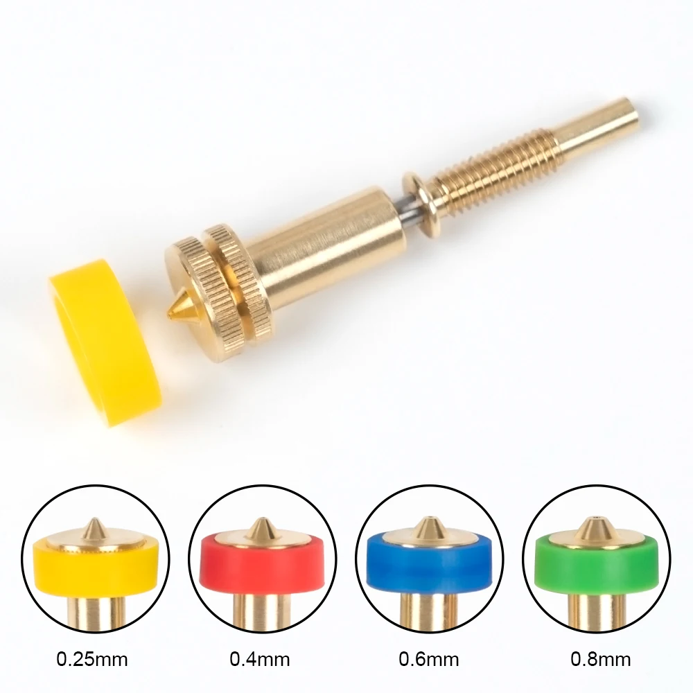 All-in-one-Düsen für Revo Keramik Hotend Kit 0,25/0,4/0,6/0,8 mm 3D-Drucker Heatbreak BrassTitanium Düse für E3D Revo Hotend Image