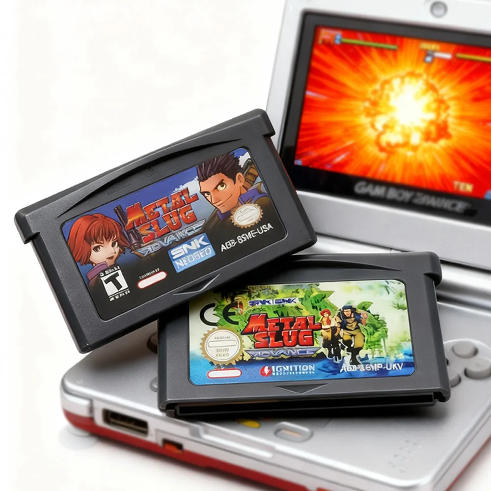Cartouche de jeu vidéo Metal Slug 32 bits, carte de Console de jeu pour jeux de tir GBA, série Metal Slug Advance, langue USA/EUR