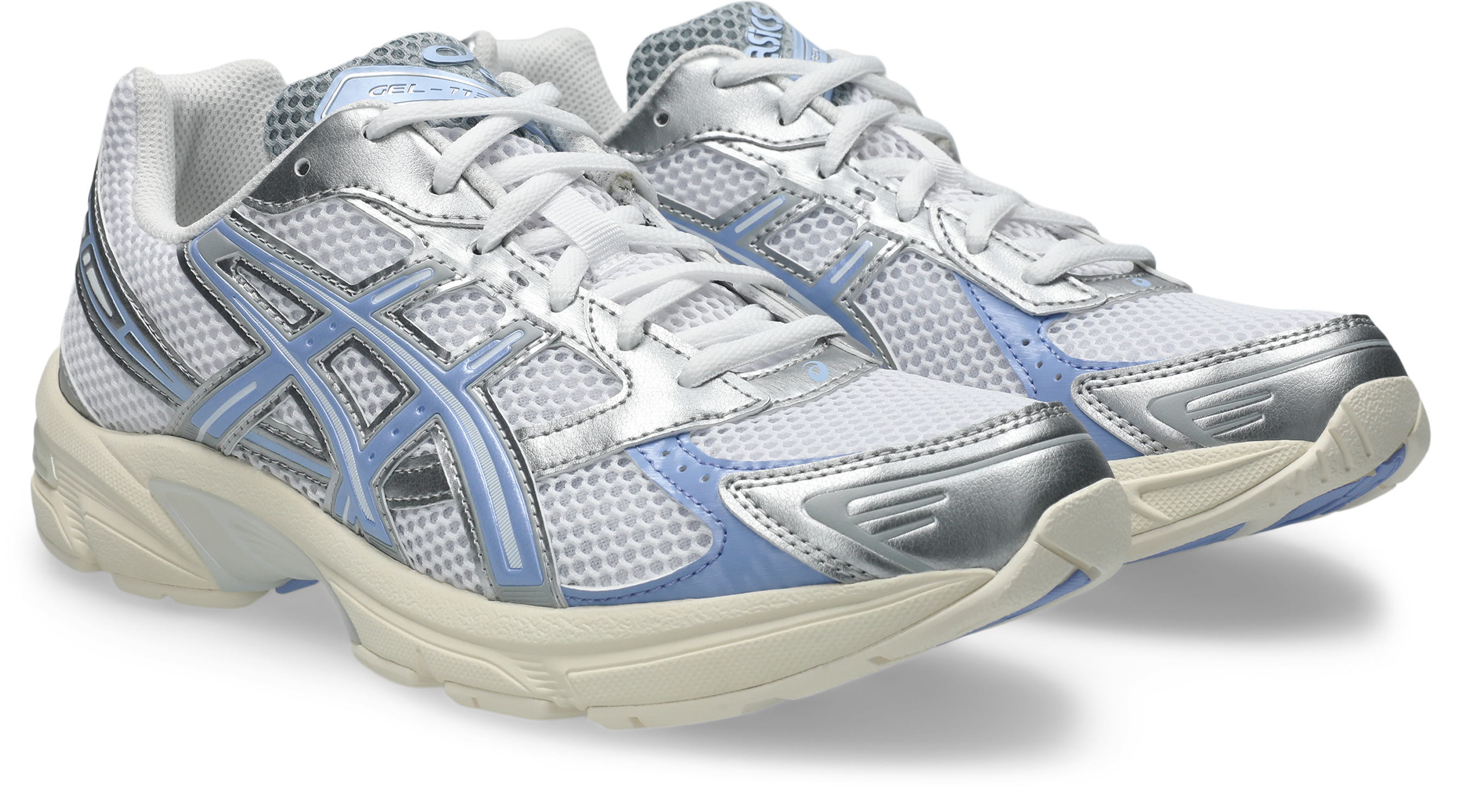Sneaker ASICS SPORTSTYLE "GEL-1130", Damen, Gr. 44, weiß, light sapphire, Textil, Schuhe Sneaker
