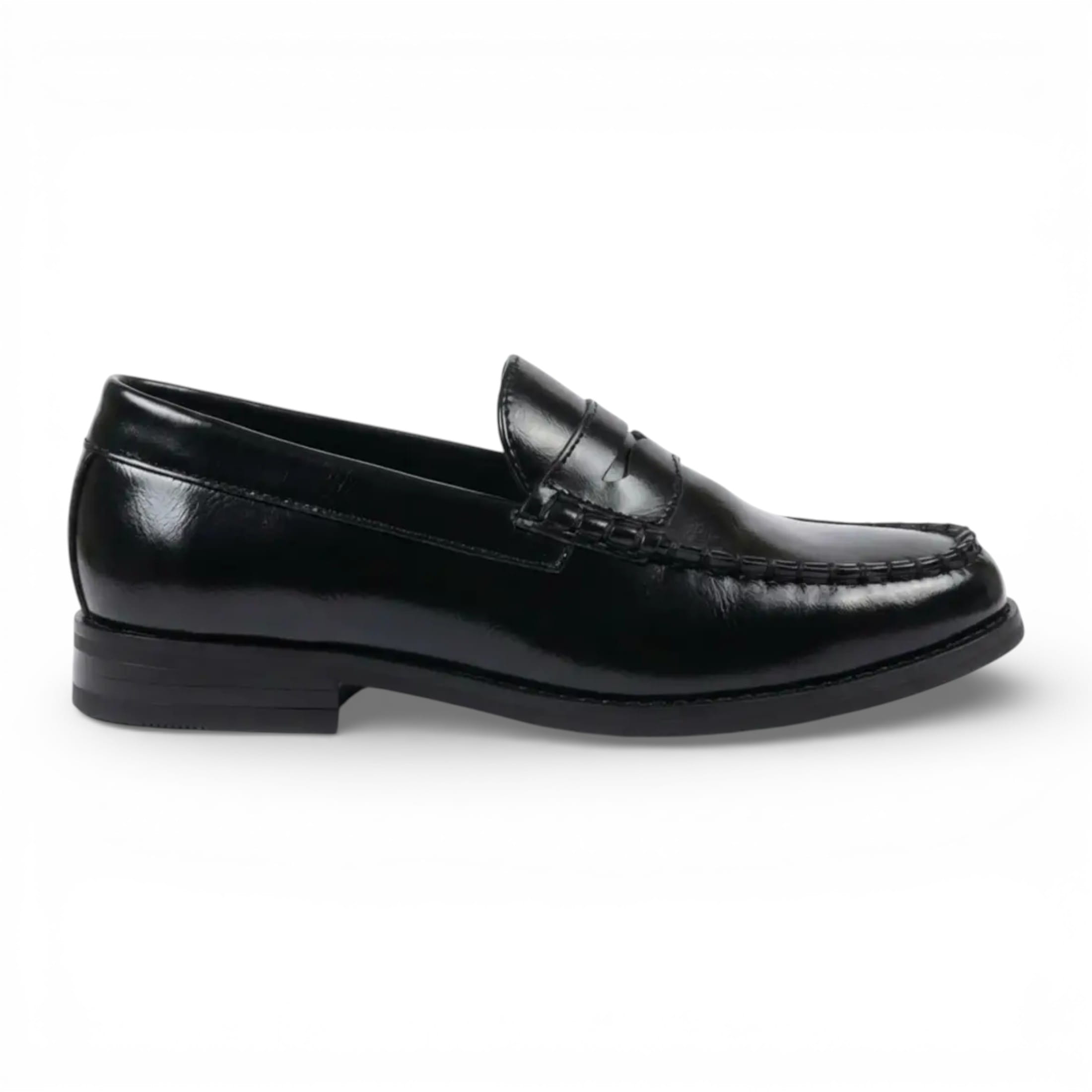 Schwarze Penny Loafer aus PU-Leder für Herren – elegante und lässige Schuhe