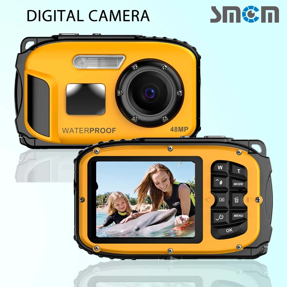 Appareil photo numérique étanche en métal nu, appareil photo de 5 mètres, appareil photo numérique 16X, écran d