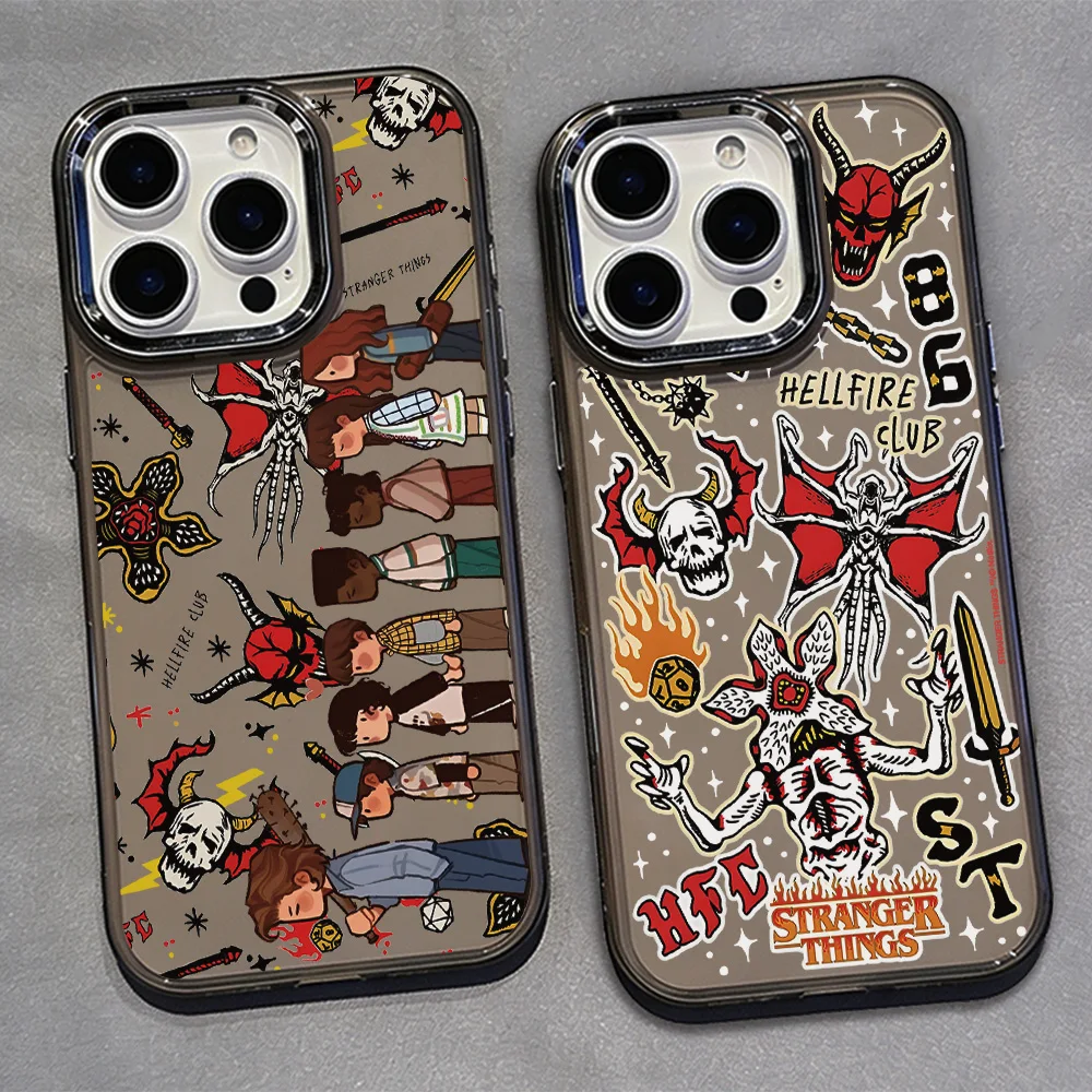 Nuova Cover Morbida Trasparente Hot T-Things S-Strangers per iPhone 17 16e 16 15 14 13 12 11 Mini Pro Max X XR 8 Air Plus
