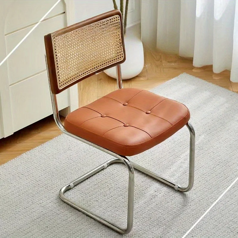 1pc Vine Woven Esszimmerstühle Haushaltsstühle Outdoor Mittelalterliche Stühle In Studie Und Homestay Freizeit Und Kreative Schwimmende Stühle Image