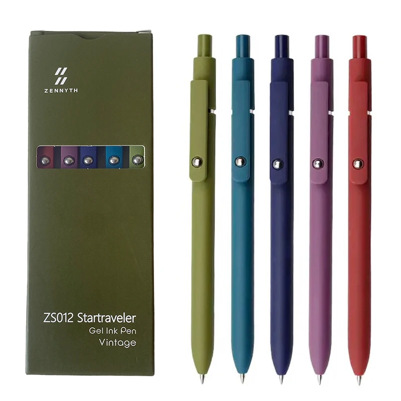 Zanshi Pilot Morandi Retro Set niedriger Schwerpunkt Press stift in hochwertigen Signatur stift 0,5 m girly schwarzer Pinsel Frage Stift Image