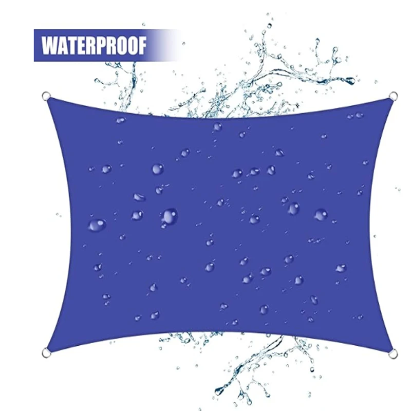 Wasserdichte Outdoor-Sonnensegel, Rost, rote Sandfarbe, Anti-UV-Markise für Hinterhof, Deck, Überdachung, Pool, Sonnenschutz, Terrasse, Bauernhof Image