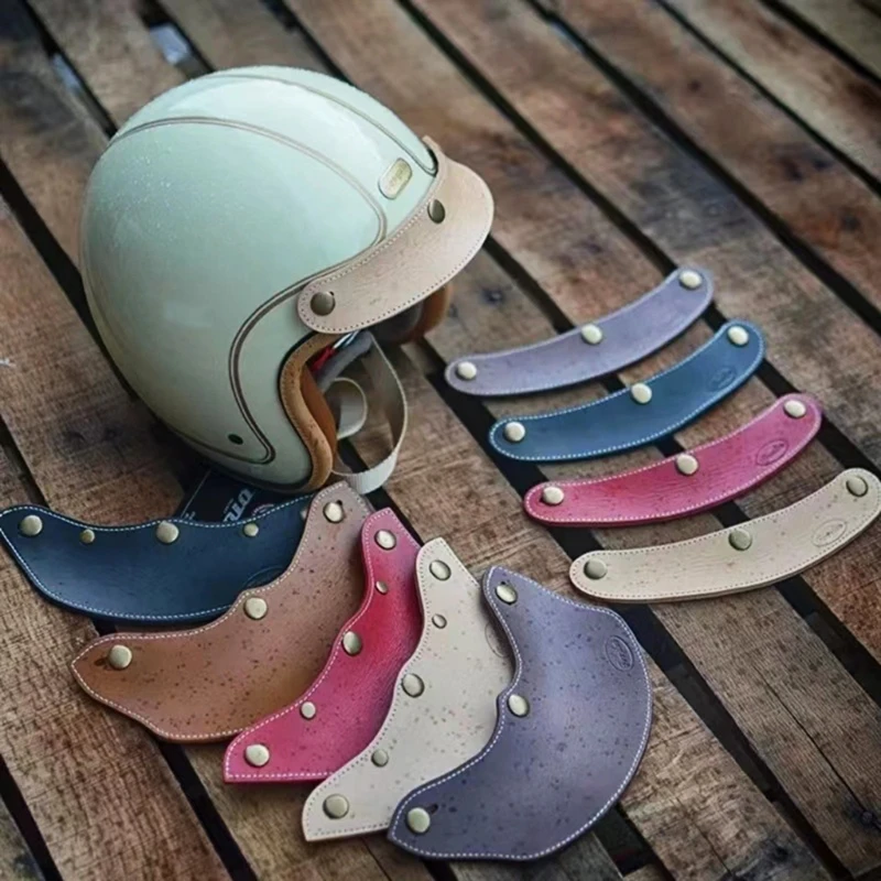 Retro 3-polige Helm visiere für Roller Motorrad Sport Jet Helme Helme Krempe hoch klappen Windschutz scheibe Regen Sonnenschutz Image