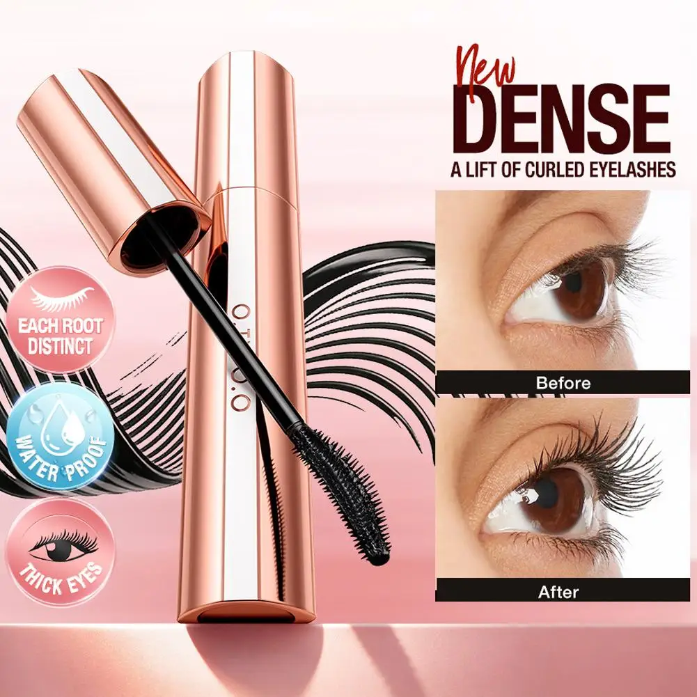 Langanhaltende schwarze Mascara, intensive Länge & Volumen, wasserfest, wischfest, schnelltrocknend, klumpenfrei, Curling-Styling für kräftige Wimpern Image