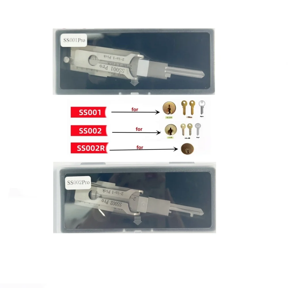 Lishi 2-in-1 Style SS001 SS002 Pro Lock Pick und Decoder
