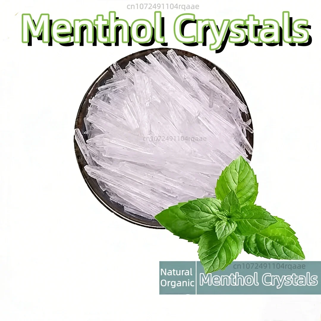 99% Reine Natürliche Menthol-Kristalle für Seifenherstellung, Organisches Kühlmittel, Lippenbalsam, Lotion, DIY-Kosmetik, Aromatherapie-Gewürz Image