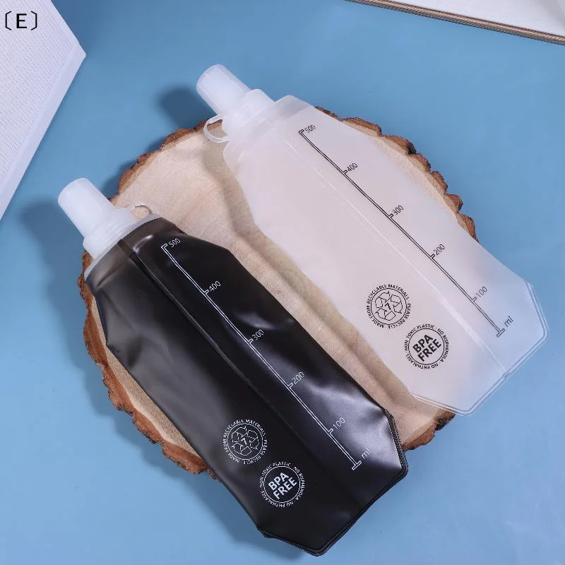 〔E〕Faltbare Wasserflasche aus TPU, zusammenklappbare weiche Flasche für Outdoor-Sport, Wandern, Camping, Laufen, tragbare weiche Wasserflasche〔Winter5〕 Image