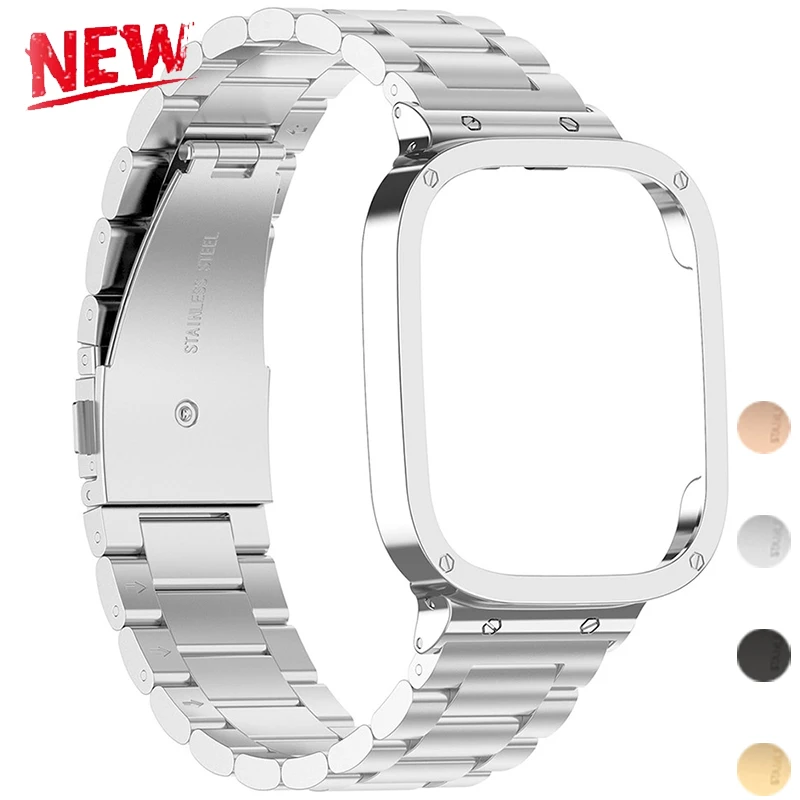 Edelstahlarmband für Redmi Watch 3 Active/Lite Smart Watch Armband + Gehäuseschutz für Xiaomi Redmi Watch 3 Uhrenarmband Image