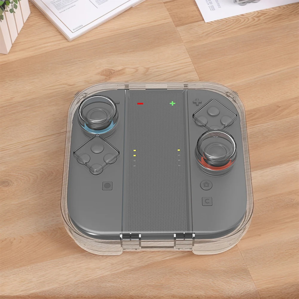 Transparente Aufbewahrungsbox mit Spielkartensteckplätzen, transparente Schutzhülle für Nintendo Switch2 Joy-Con Image