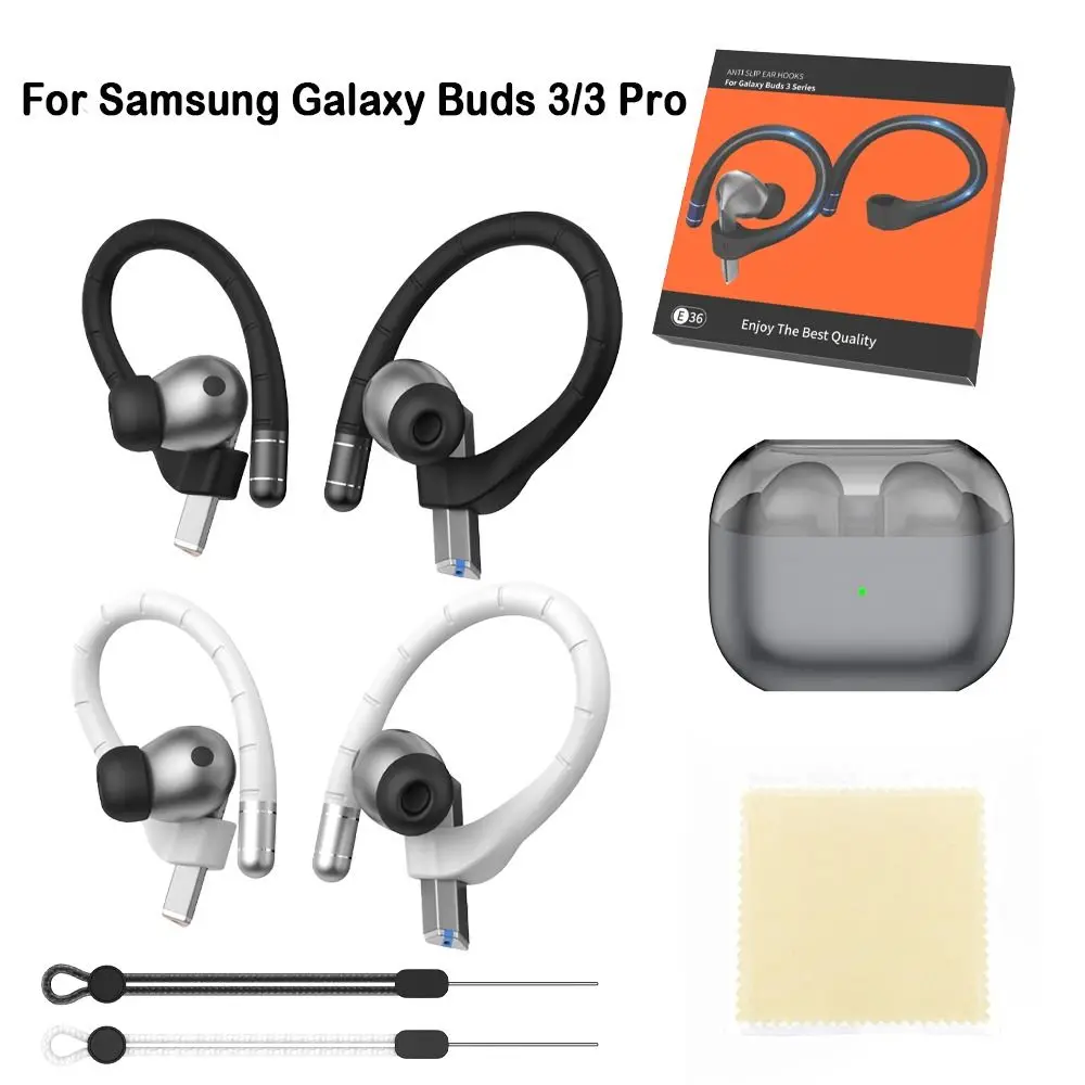 Anti-Verlust-Ohrbügel aus Silikon, integrierter Stahldraht, Anti-Fall-Ohrbügel, langlebige Anti-Drop-Haken für Galaxy Buds 3/3 Pro Image