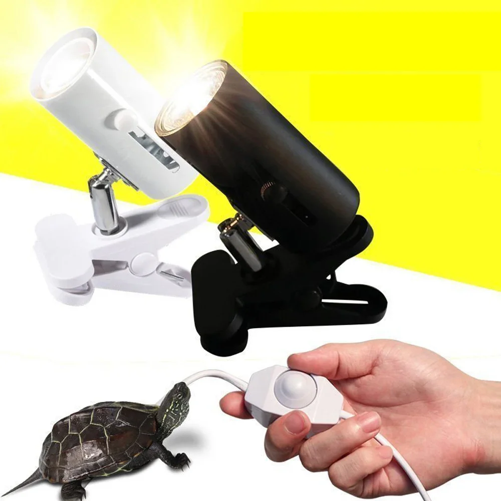 UVA + UVB 3,0 Reptil Lampe Kit mit Clip-auf Keramik Licht Halter Schildkröte Aalen UV Heizung Lampe Set schildkröten Eidechse Beleuchtung 220V Image