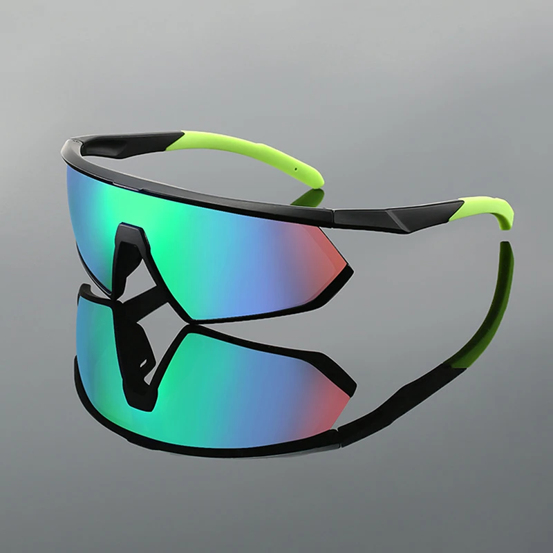 Kammpt neue y2k Sport brille Männer Spiegel Punk-Stil Outdoor-Radsport Sonnenbrille trend ige gewickelte runde futuristische Wanders chirme Image