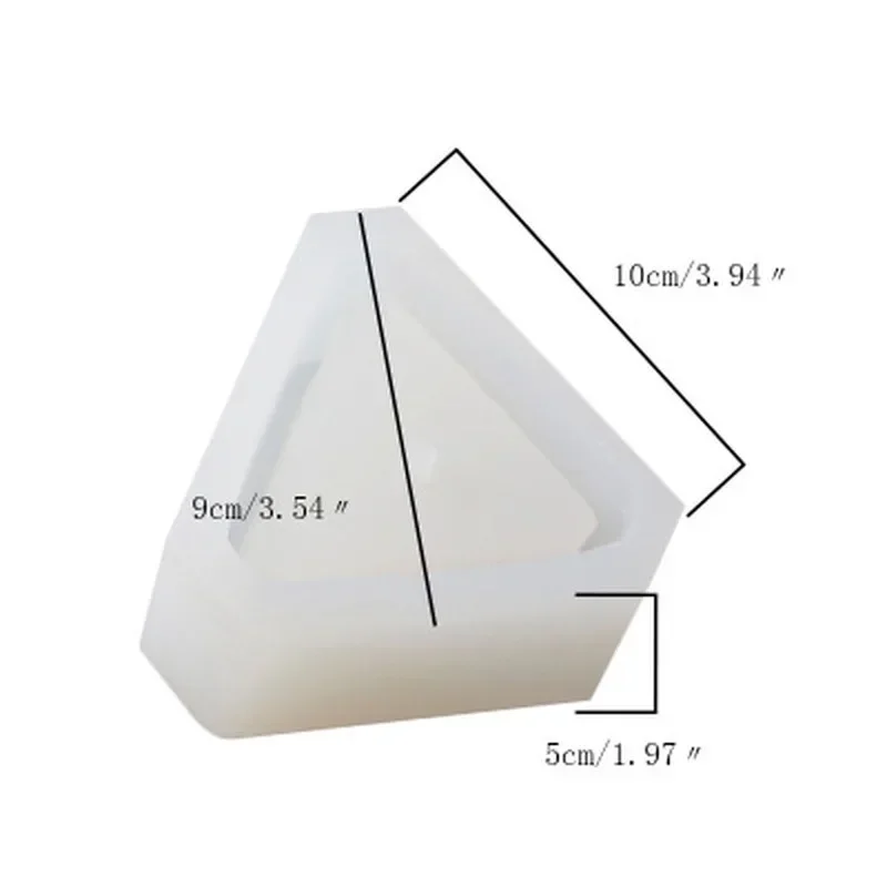 1pc Dreieck Beton Silikon form Kaktus Sukkulente Pflanze Blumentopf form DIY Zement Ton Handwerk Gießen Blumentopf Form 3d Form Image