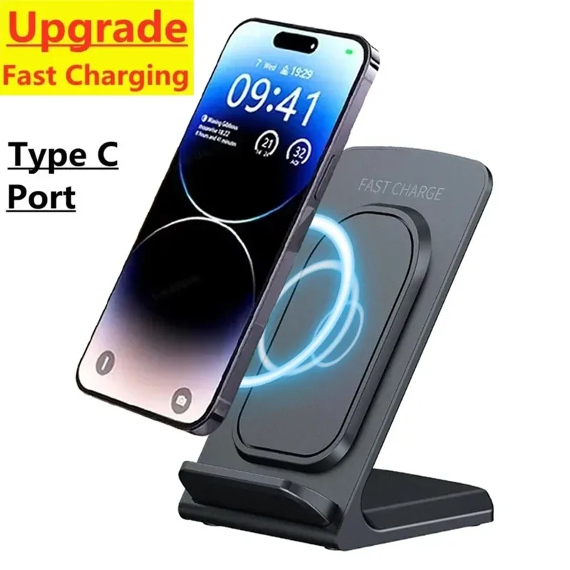 Kabelloser Ladeständer für den Schreibtisch – Smartphone-Ladestation für iPhone 17~12, Samsung S25 S24, Xiaomi – Schnelle Ladestation für Smartphones