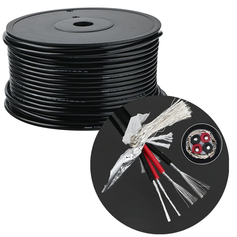 4 Kerne 4N reines Silber Audiokabel DIY Signal RCA XLR symmetrische Linie für HiFi-System Verstärker CD DVD-Player Image