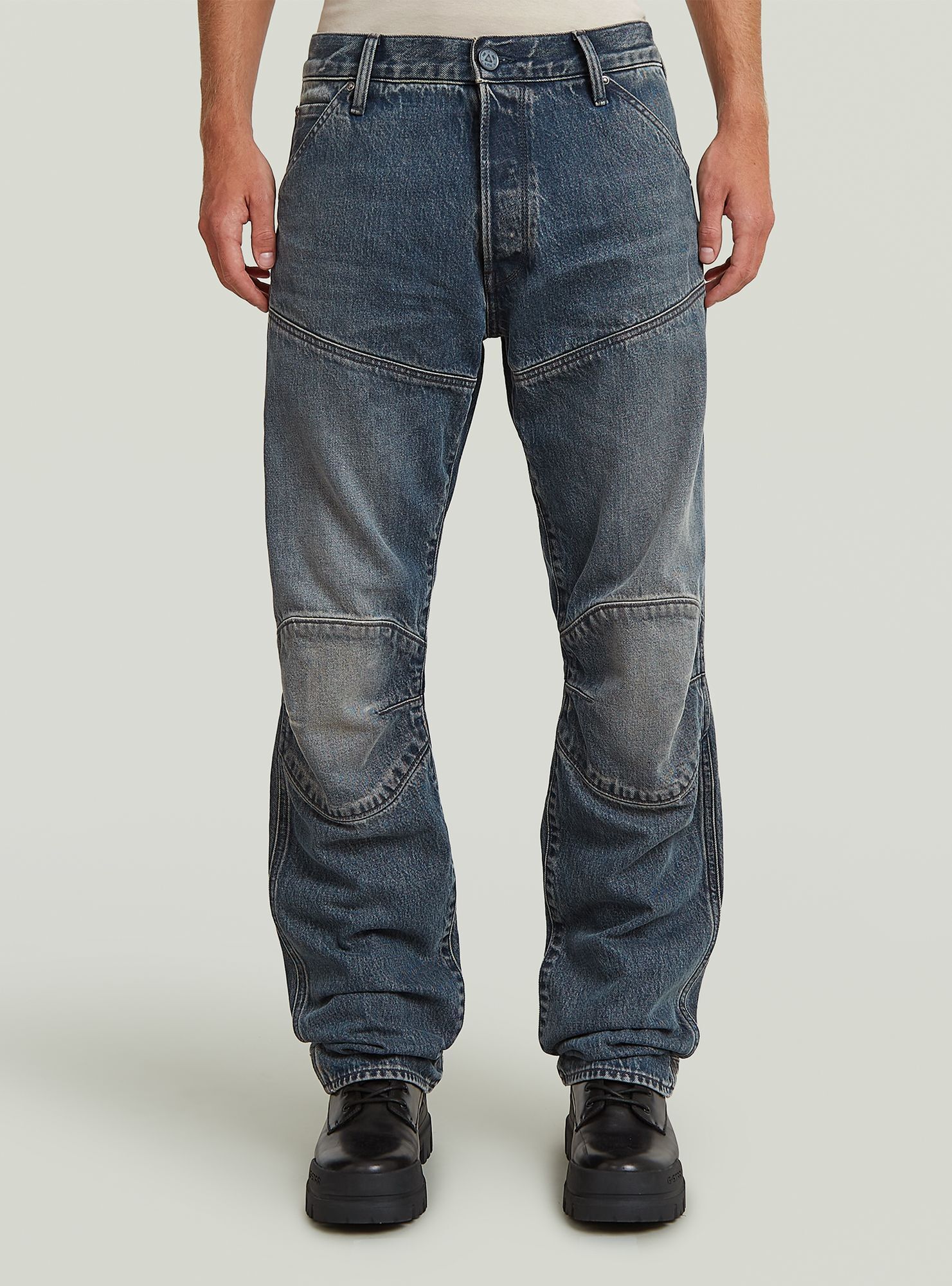 Regular-fit-Jeans G-STAR "G-STAR Elwood Regular Jeans", Herren, Gr. 34, Länge 32, antic sand blast, Obermaterial: 100% Baumwolle, Jeans