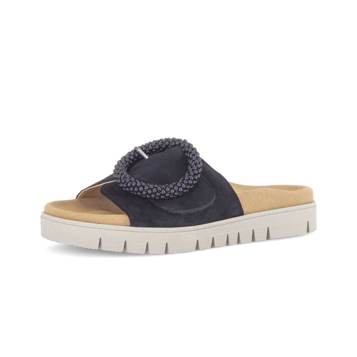 Pantolette GABOR "Pantolette", Damen, Gr. 42, blau, Schuhe Pantolette