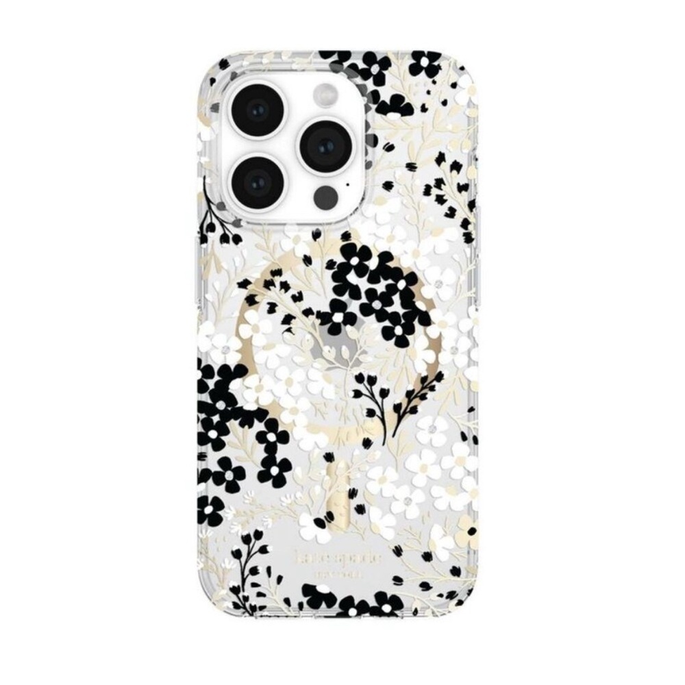 Kate Spade Cell Phones & Accessories | Kate Spade Iphone 15 Pro Max Floral Phone Case News In Box | Color: Black/White | Size: Os