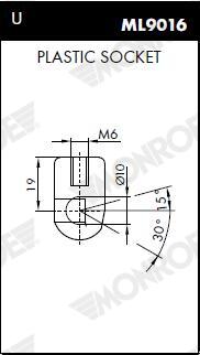 MONROE Gasfeder, Koffer-/Laderaum ML5158 425N für RENAULT 7700418621 Image