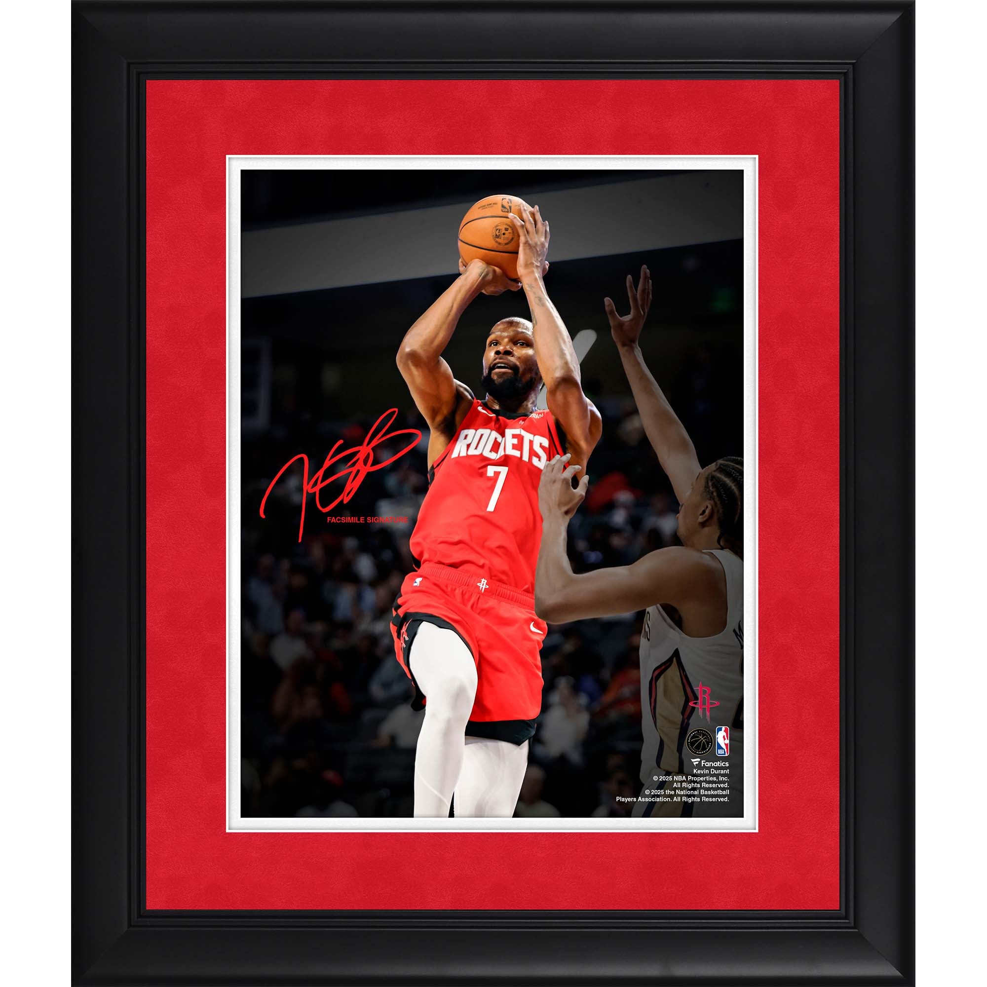 Faksimile-Unterschrift von Kevin Durant (Houston Rockets), gerahmtes 11" x 14" Spotlight-Foto