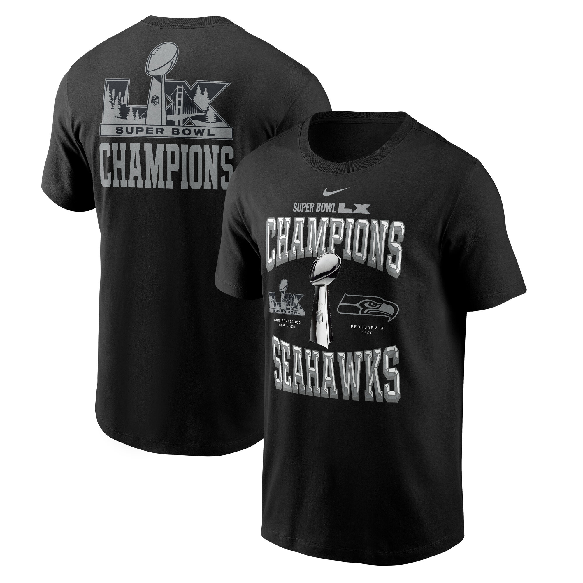 "Seattle Seahawks Nike Golden Era LX Super Bowl Champions Locker Room T-Shirt - Schwarz - Herren" Image