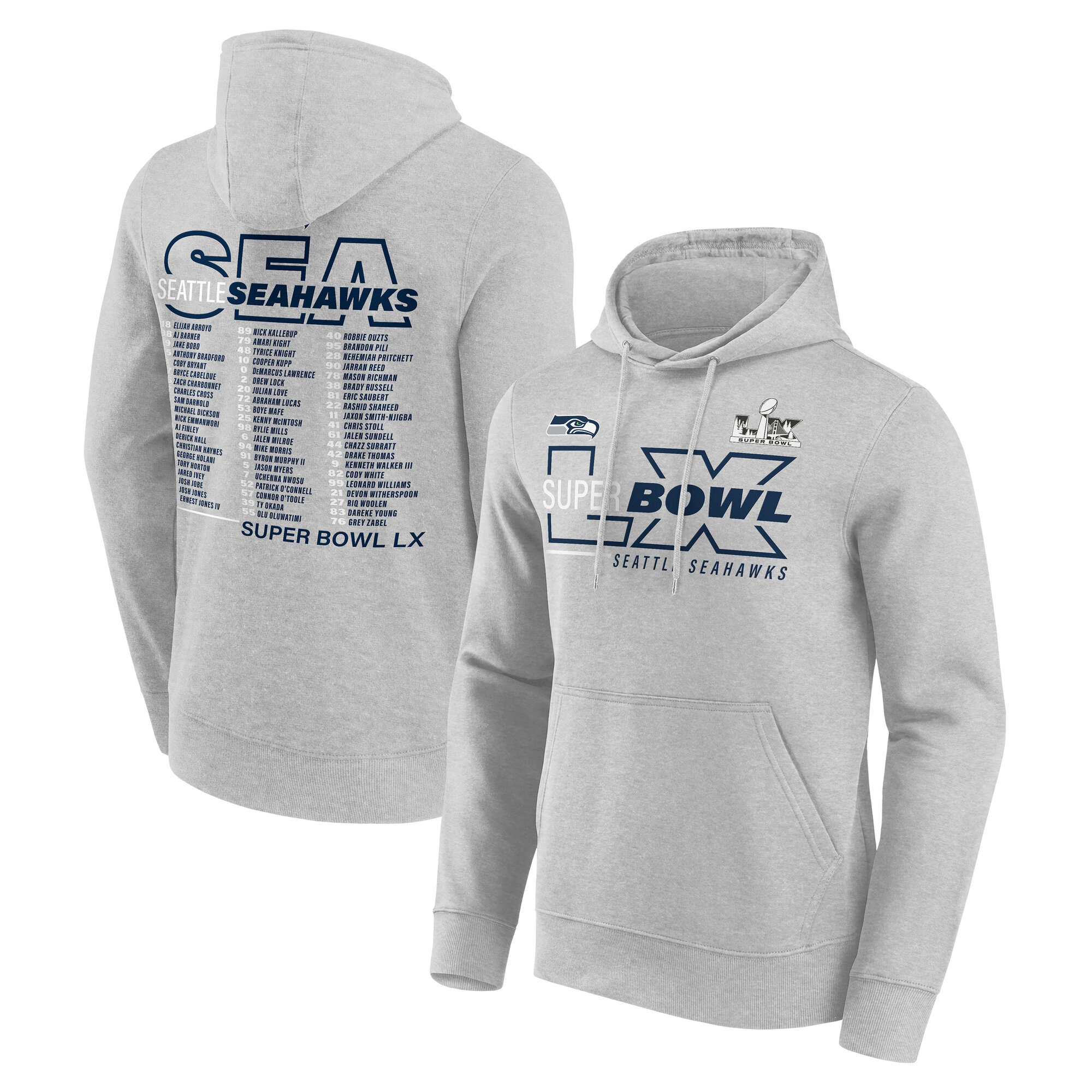 "Seattle Seahawks LX Team Members Super Bowl Champions Hoodie - Grau - Herren" Image