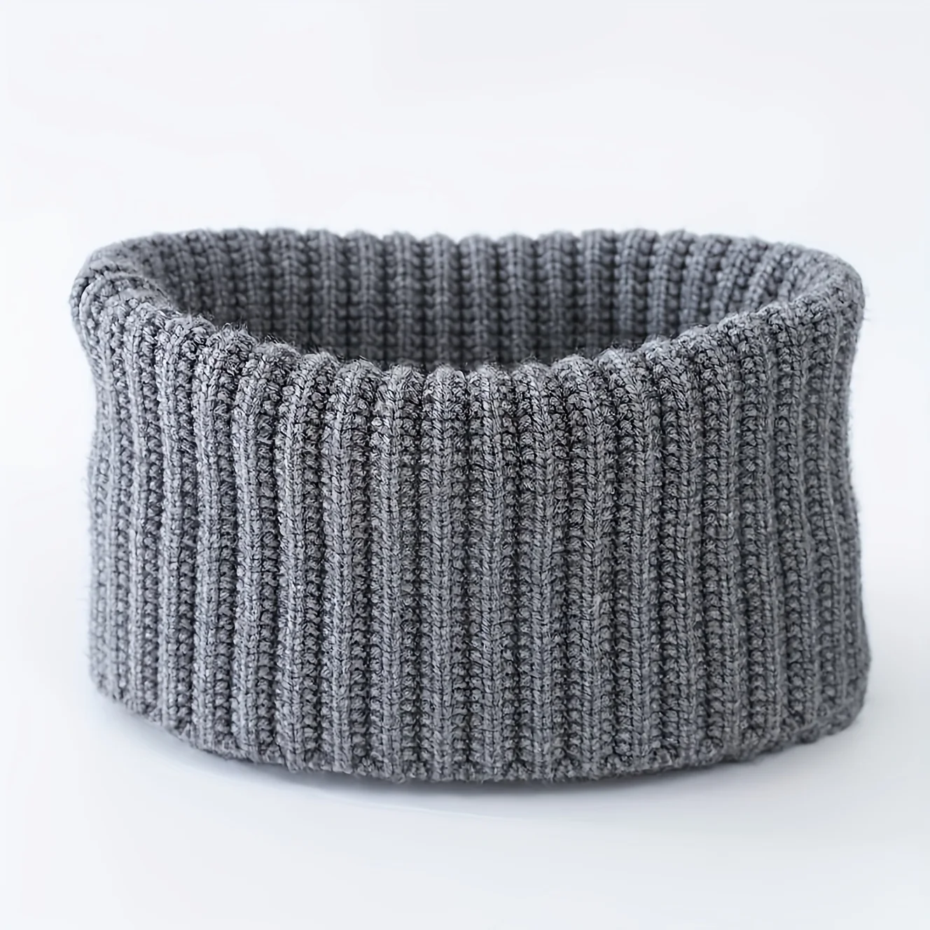 1 x Winter-Halswärmer-Schal – dicker, warmer, elastischer Kragen, umwandelbares Stirnband-ähnliches Accessoire für Outdoor, Freizeit und Büro Image