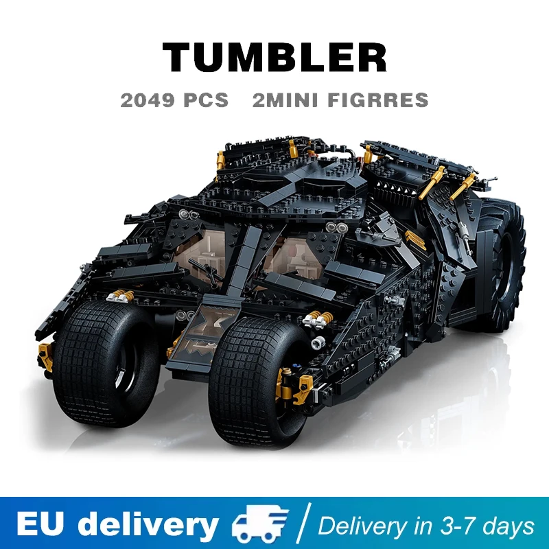 Kompatibles 76240 Chariot Dark Batmobile Auto-Modell Baustein-Set 2049 Teile Spielzeugautos Geburtstagsgeschenke für Kinder Image