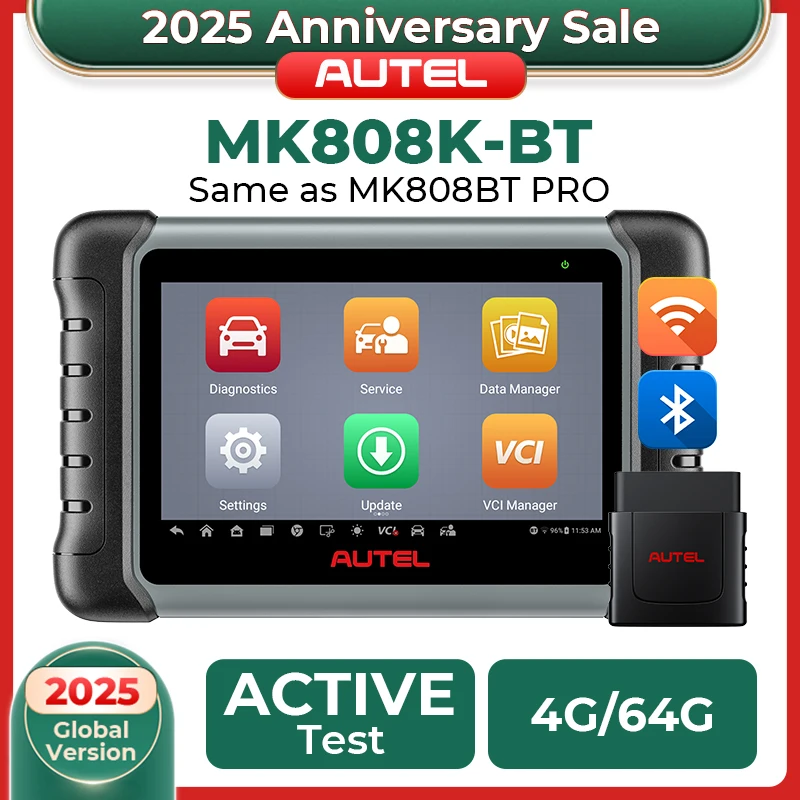 Autel MaxiCOM MK808K-BT Scanner bidirezionale Bluetooth OBD2 uguale alla MK808BT Pro MK808Z-BT Strumento di scansione diagnostica per auto automobilistica