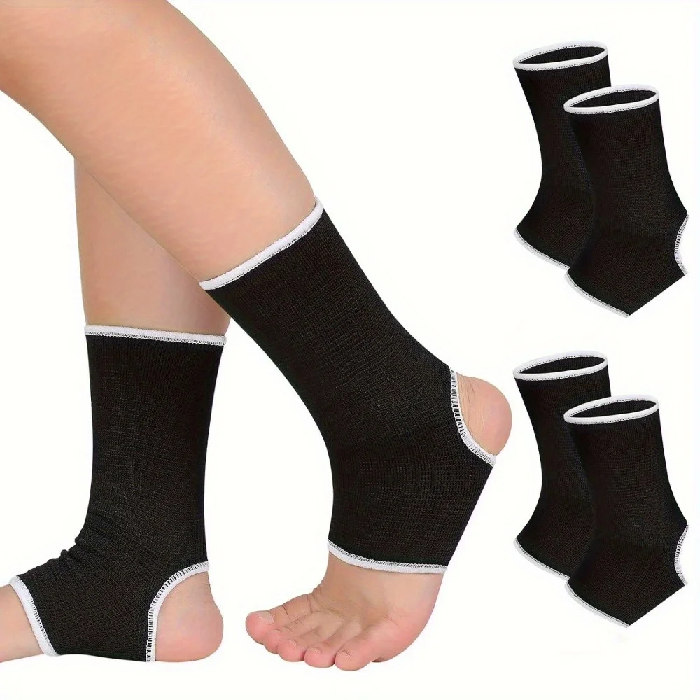 1 Paar Knöchelstützhüllen aus Polyester – atmungsaktive Kompressions-Knöchelbandage zur Cellulite-Massage, elastische Knöchelsocken Image