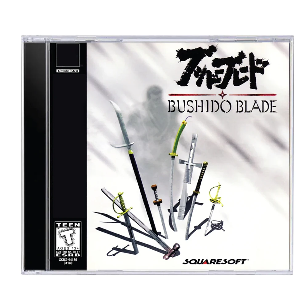 PS1 Bushido Blade mit manueller Kopierscheibe, Spiel zum Entsperren der Konsolenstation 1, Retro-optischer Treiber, Videospiel-Zubehör