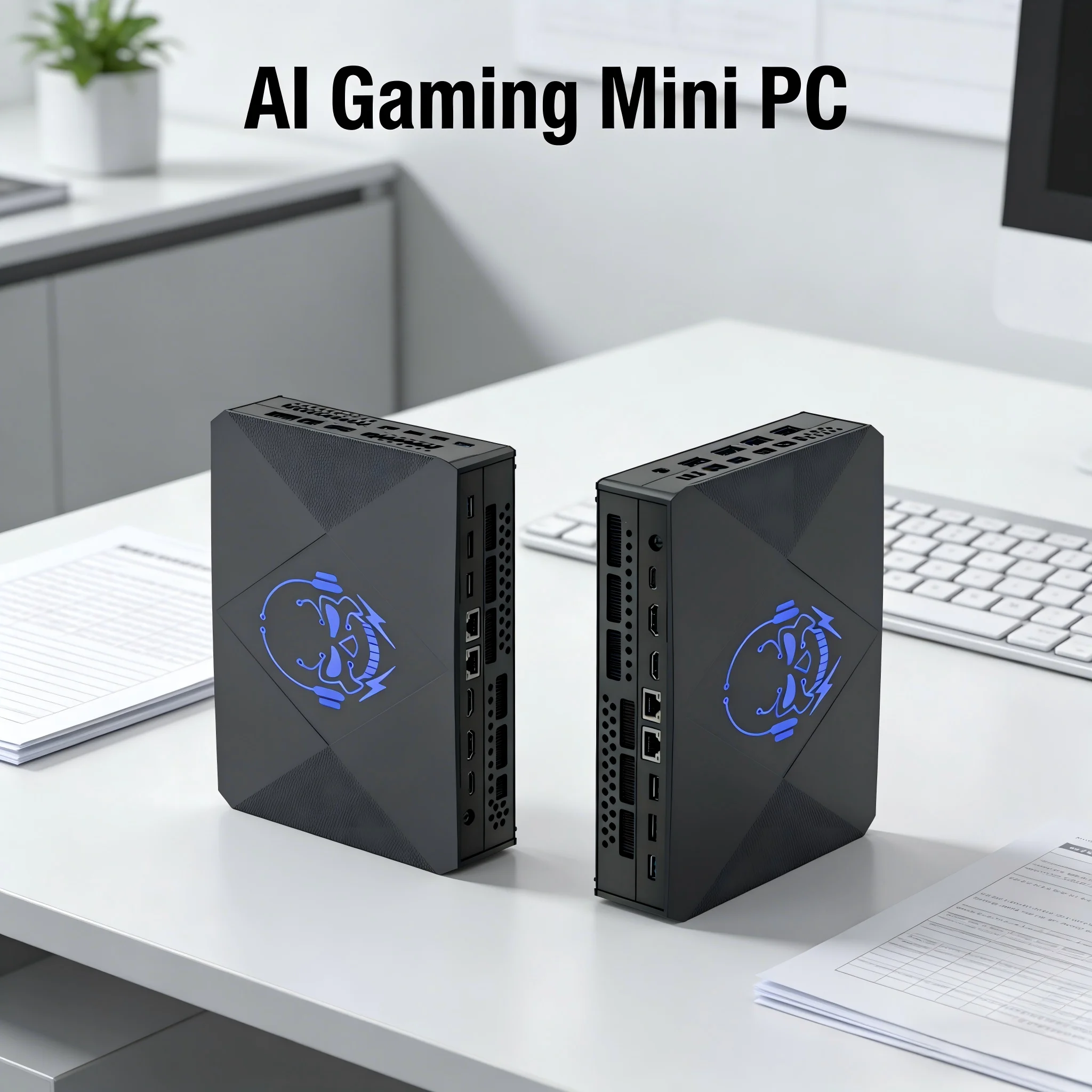 Super AI Gaming Mini Computer Core I9-14900HX 12900H RTX4060 8G 2x2.5G Lan 3xHD Displays Business Gamer Home Office Desktop PC