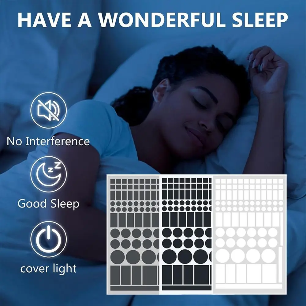 Einfach zu bedienende Licht dimm aufkleber LED-Abdeckungen blockieren schwarze Farbe Verdunkelung aufkleber Schattierung Blendung vermeiden große Haft festigkeit Image