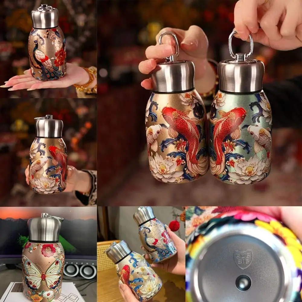 Neue Isolierte Tasse aus Edelstahl 316, auslaufsicher, tragbare Wasserflasche, 300 ml, langlebig, Kaffeetasse, Outdoor-Wandern Image