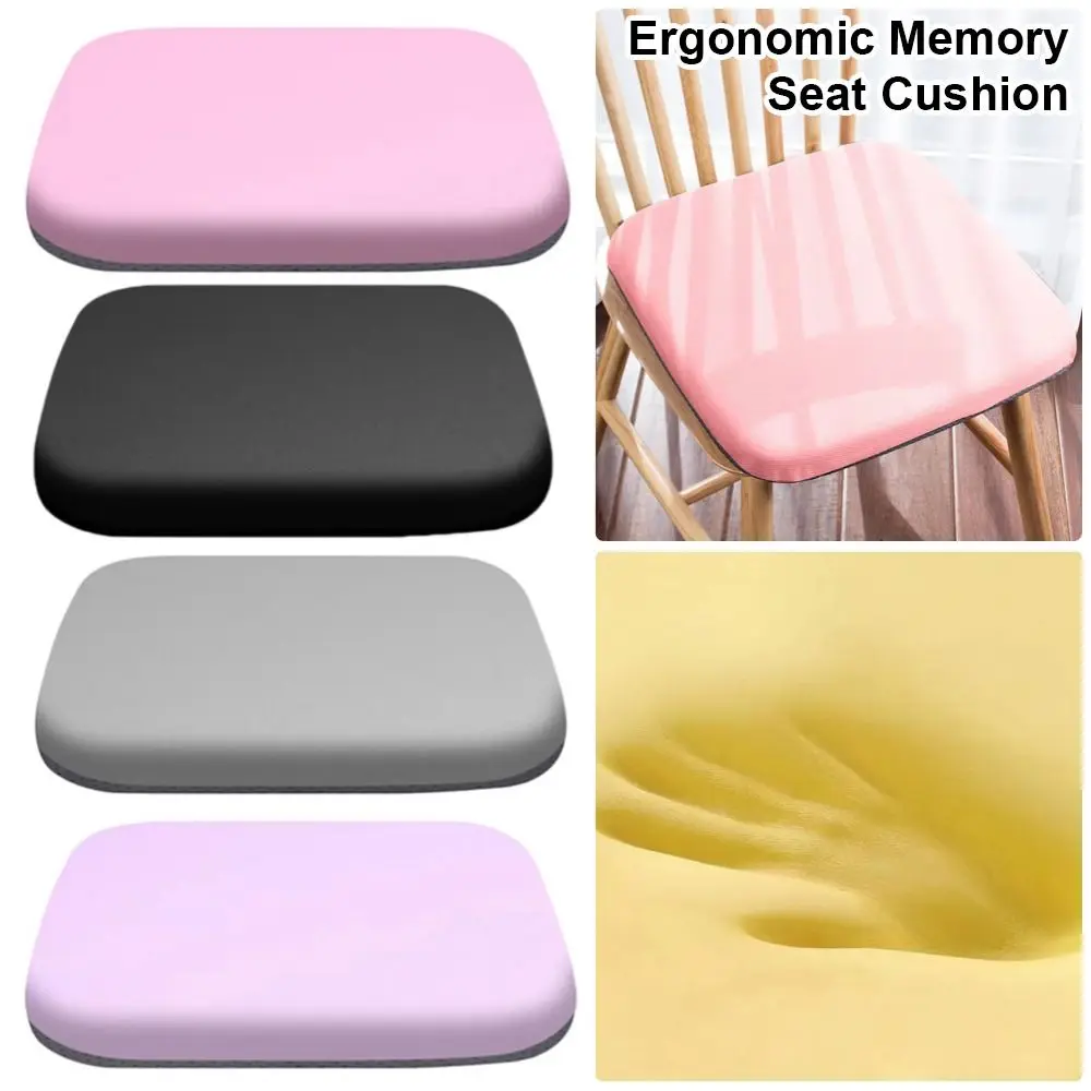 1Pcs Ergonomische Memory Baumwolle Sitzkissen Rebound Komfortable Stuhl Pad Nicht-slip Atmungsaktive Hämorrhoiden Pad Verlängert Sitzen Image