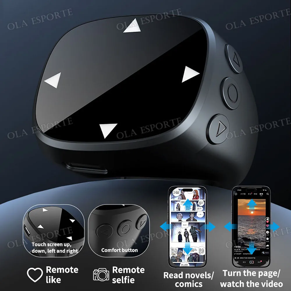 Neue Fernbedienung Smart Ring Touchscreen Page Turner für Telefon, Bluetooth Kamera Video Aufnahme Fernbedienung, Scrolling Rings 2025 Image
