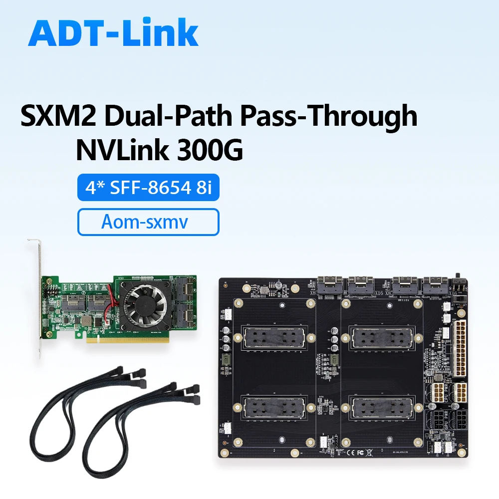 Für NVIDIA V100 SXM2 Dual GPU Passthrough mit 300GB NVLink-Interconnect Aom-sxmv Vereinfachte integrierte, externe Erweiterungskarte