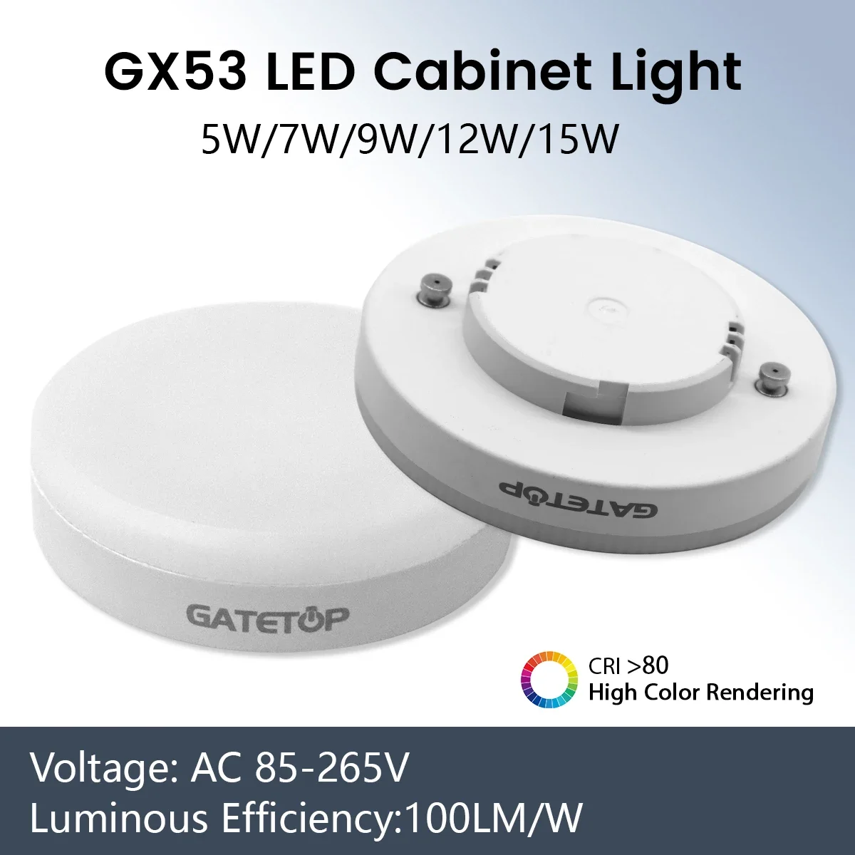 2PCS Hight Lumen GX53 GLÜHBIRNE Spot Licht LED AC85-265V 100lm/W 120 grad Hight Power Tag lichtquelle Kleiderschrank Schrank Licht Daring Image