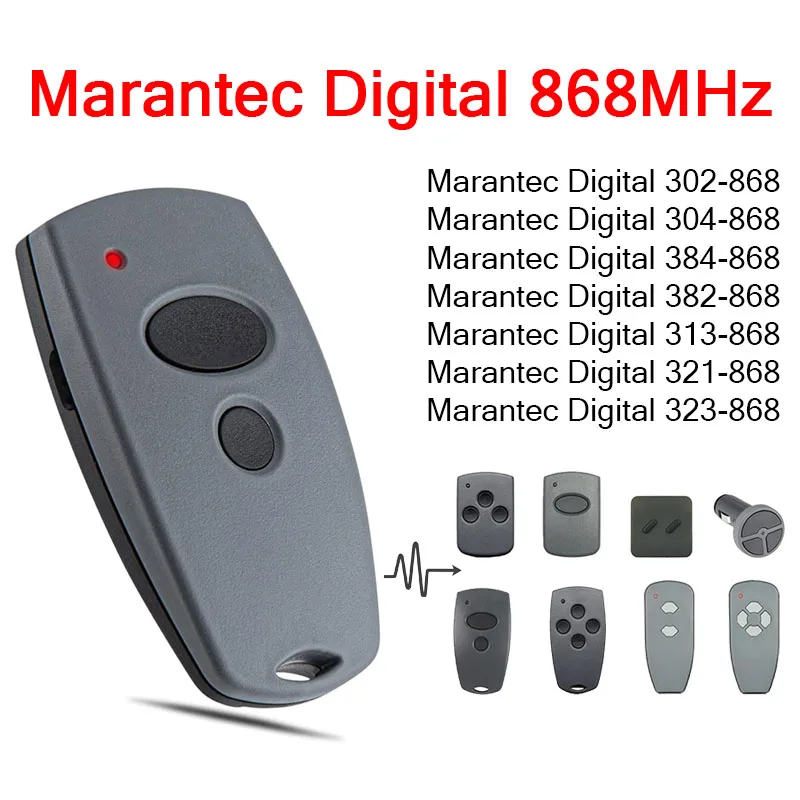 MARANTEC 868MHz Digital 313 302 304 382 384 321 323 D384 D302 D304 D313 D321 D323 Garagentoröffner Fernbedienung 868,3MHz Image
