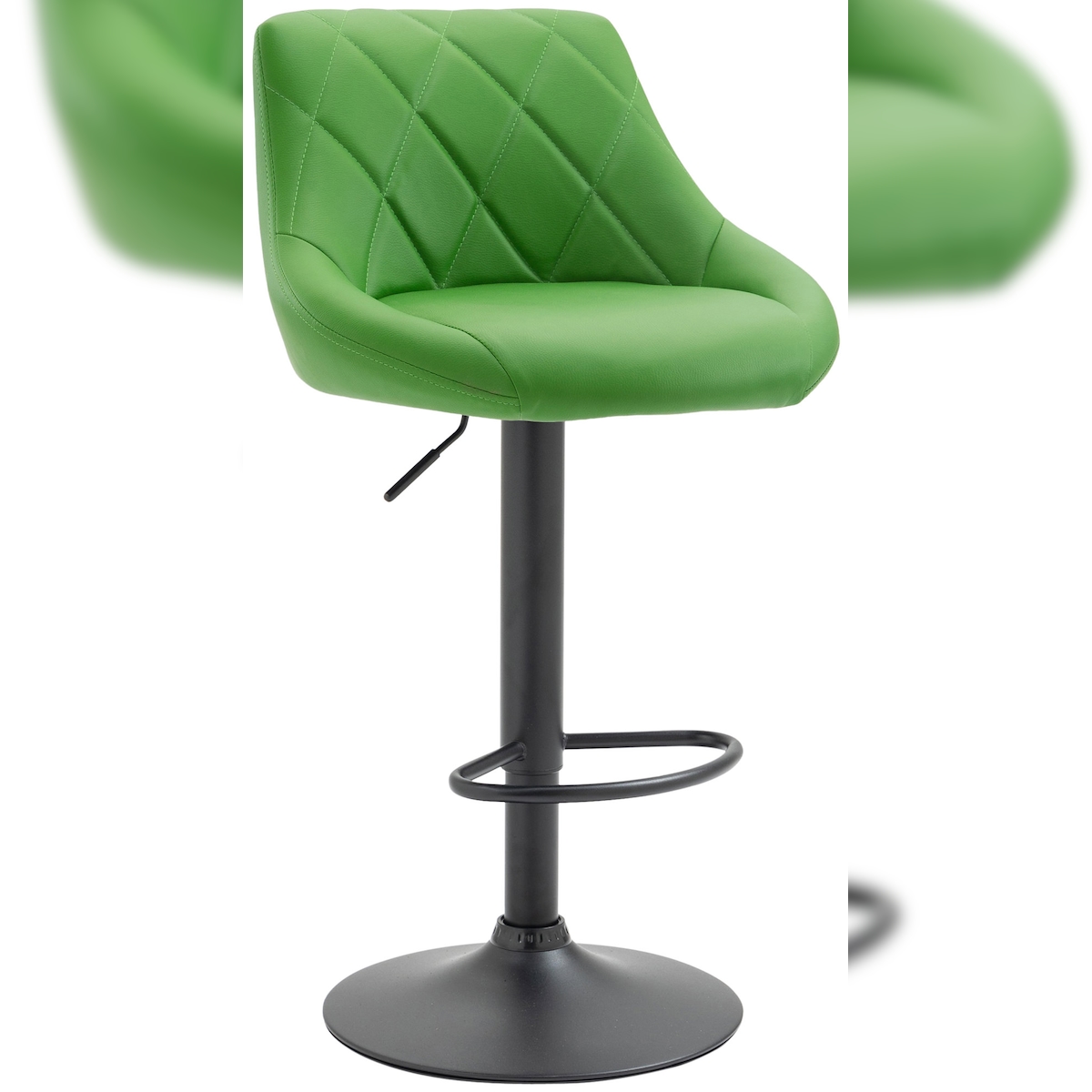Proregal CHEFGASTRO Barhocker CAPE VERDE Kunstleder Schwarz HxBxT 83x46x49cm Kunstleder Grün Barstuhl Image