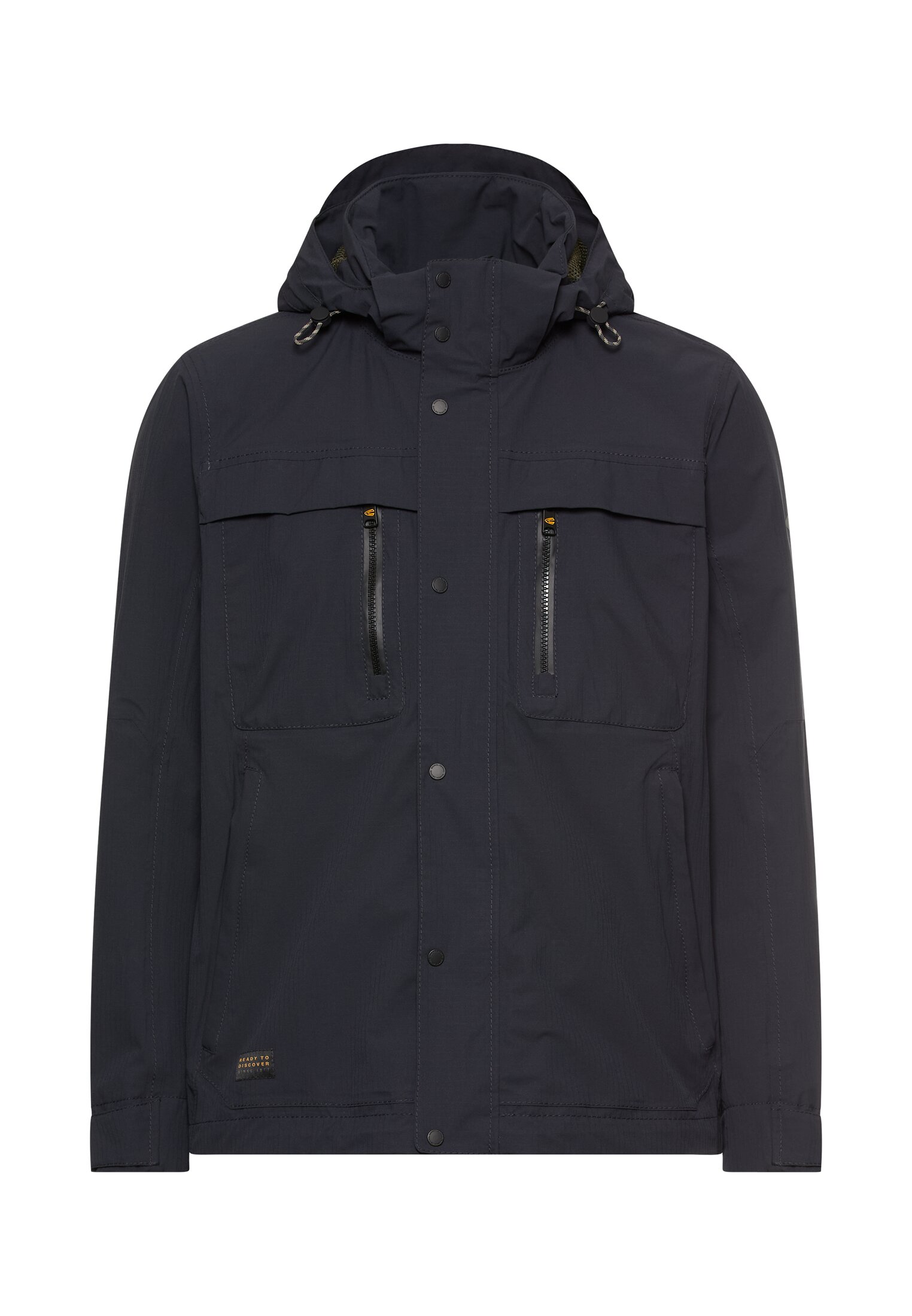 Anorak CAMEL ACTIVE, Herren, Gr. 52, schwarz navy, Web, Obermaterial: 100% Polyester, unifarben, normal Po-bedeckend, Rundhals, Jacken, mit Kapuze und Brusttaschen