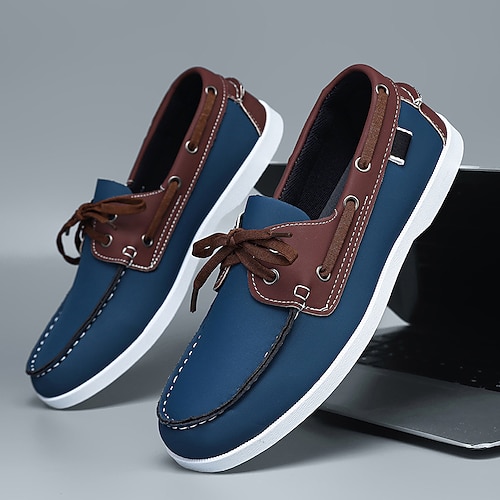 Blaue Herren-Bootsschuhe, bequem und vielseitig für Resorturlaube und Sommerveranstaltungen Image