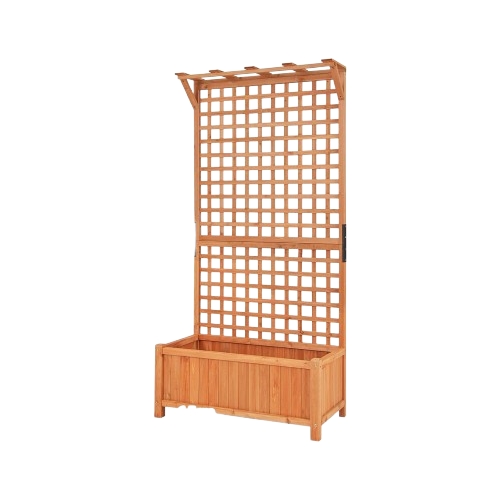 COSTWAY Blumenkasten mit Gitter und Dach Image