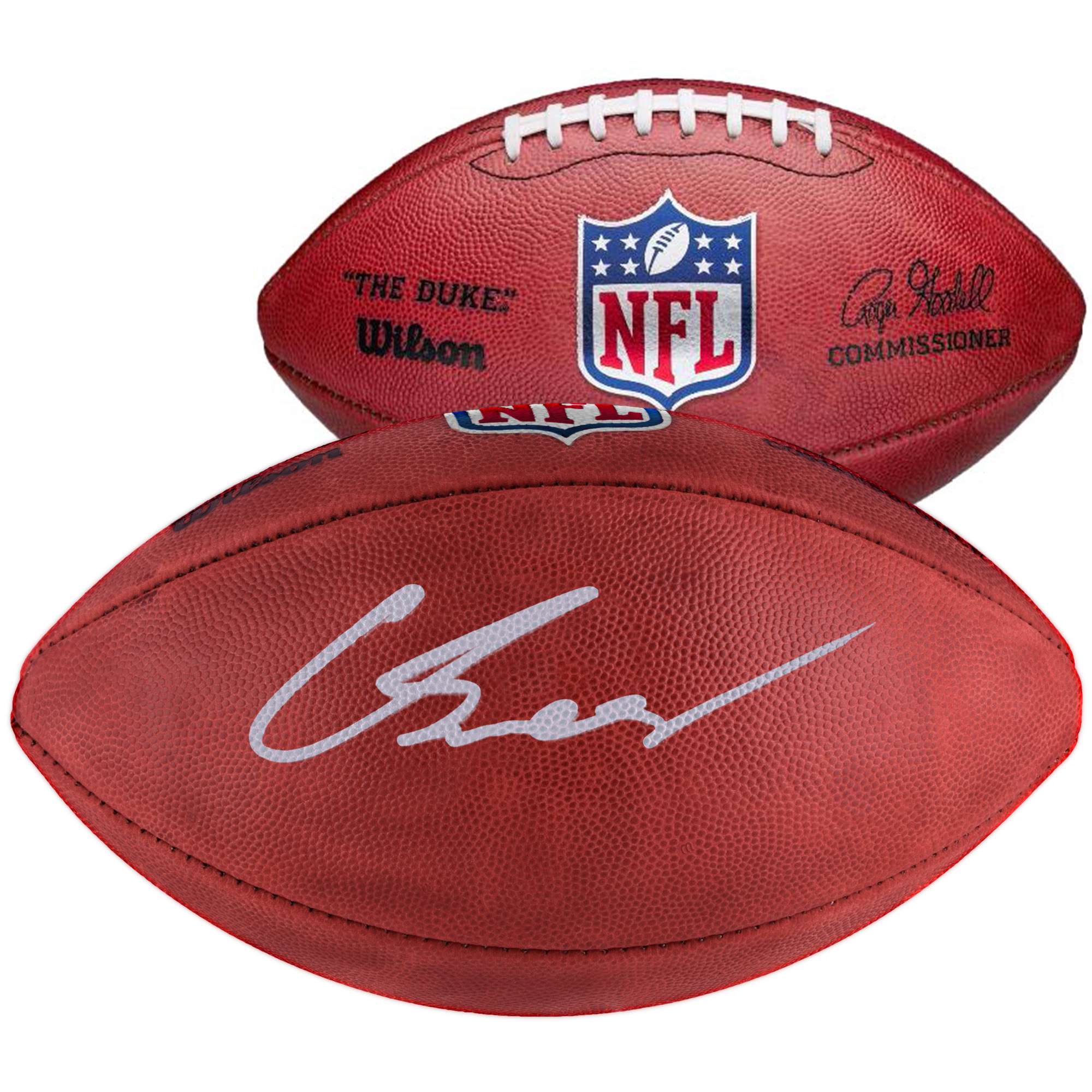 "Carson Schwesinger Cleveland Browns signierter Wilson Duke Football (Vollfarbe)" Image