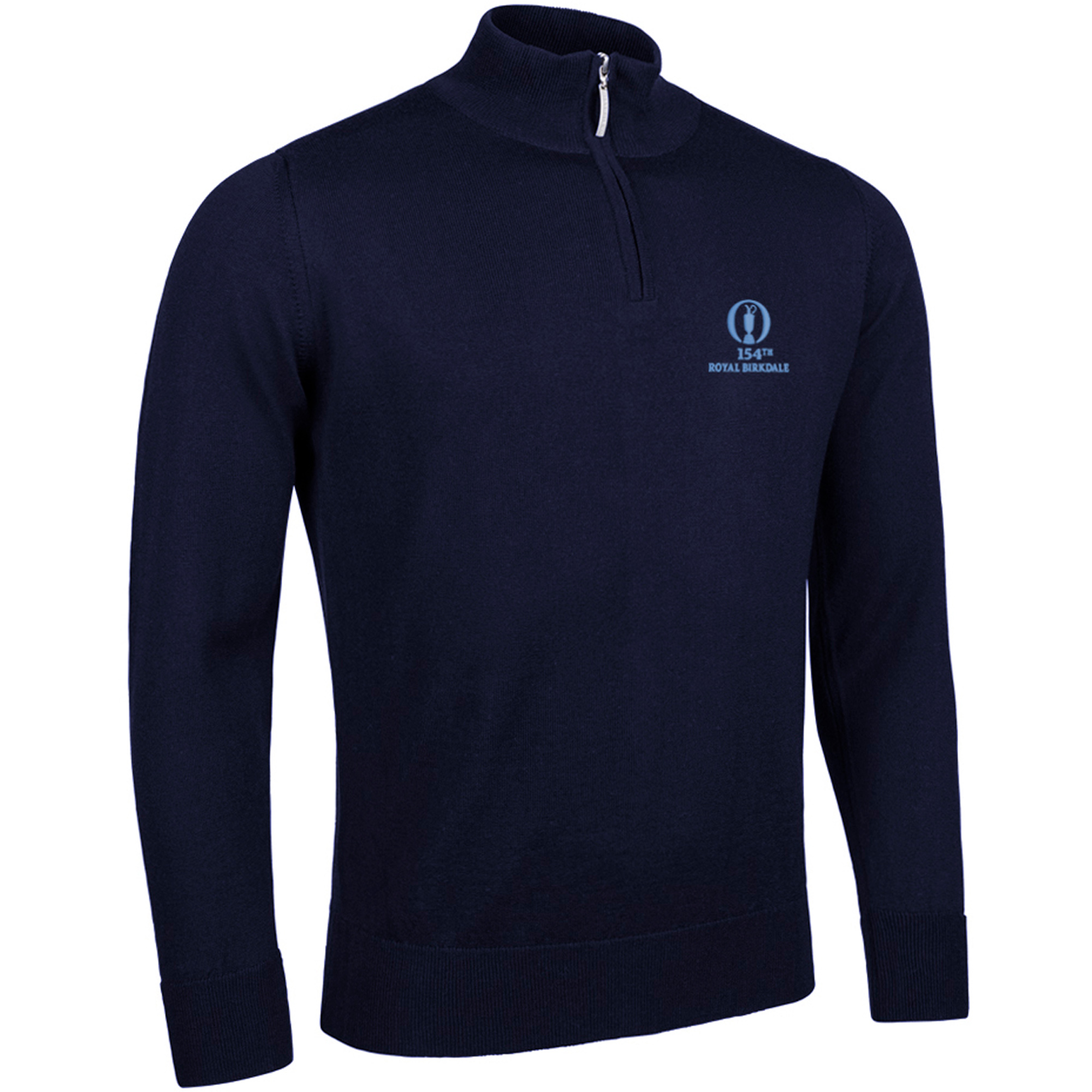 "The 154th Open Royal Birkdale Glenmuir Jasper 1/4 Reißverschluss Merino Sweater - Marineblau" Image
