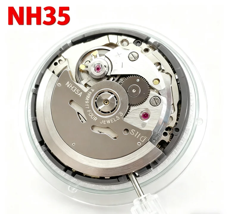 Japanisches Original NH35 Automatisches Mechanisches Uhrwerk Hohe Genauigkeit 24 Steine Mod-Uhr Ersatz NH35A Datum bei 3:00 Uhr Image